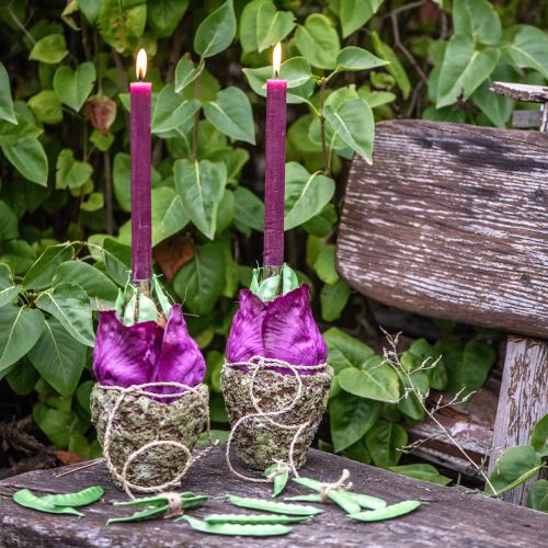 Artículo Macetero rústico con aspecto de bosque Ø12,5cm H12cm 6uds