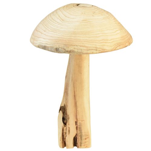 Floristik24 Escultura de seta de madera natural de olmo - Diseño rústico, 37 cm - Elegante decoración de interiores y jardines