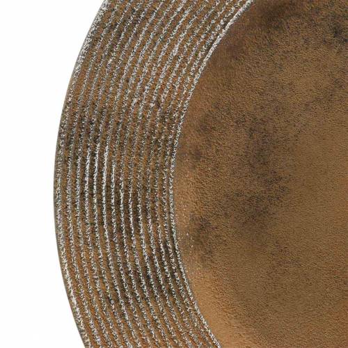 Floristik24 Plato decorativo de plástico con efecto óxido Ø33cm