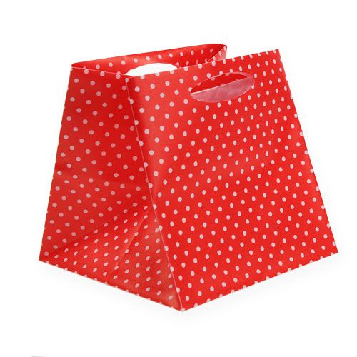 Artículo Tipo de bolsa de plástico roja. 6,5 cm x 6,5 cm 12 piezas