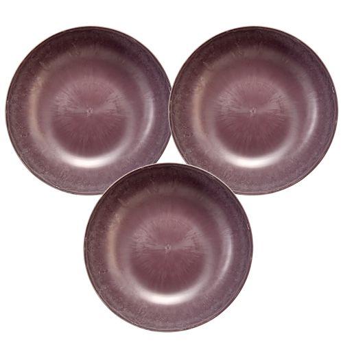 Artículo Elegante cuenco de plástico morado 37x10,5 cm - versátil para decoración - 3 piezas