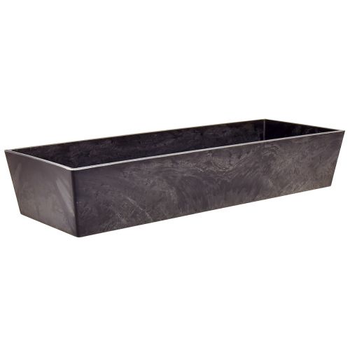 Floristik24 Versátil Bandeja de Plantación de Plástico Gris – Rectangular, 37 cm – Ideal para Jardinería Interior y Exterior – Paquete de 4