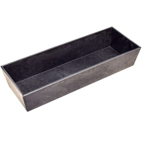 Floristik24 Versátil Bandeja de Plantación de Plástico Gris – Rectangular, 37 cm – Ideal para Jardinería Interior y Exterior – Paquete de 4