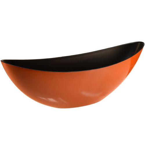 Artículo Cuenco barco moderno en color naranja – 39 cm – versátil para decoración y plantación – 2 piezas