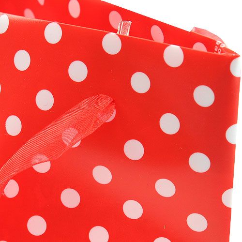 Artículo Bolsa de regalo roja, blanca 22,5cm 8pcs