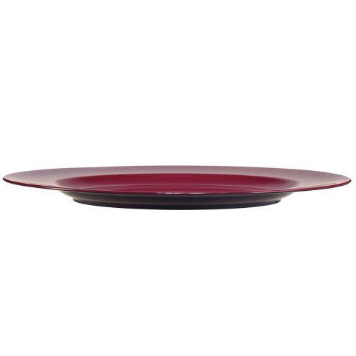 Artículo Versátiles platos de plástico rojo oscuro – 28 cm, perfectos para decoración y uso exterior – 4 piezas