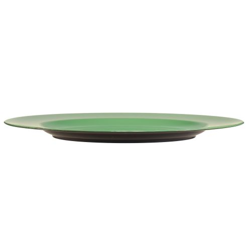 Artículo Plato de plástico resistente de color verde, 28 cm, perfecto para decoración diaria y actividades al aire libre, paquete de 4