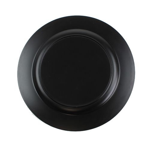 Artículo Plato de plástico plateado Ø33cm con efecto esmaltado