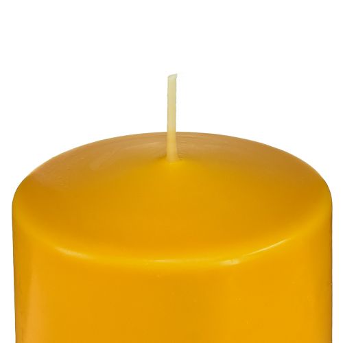Floristik24 Vela de pilar PURE velas Wenzel miel amarilla 90×70mm