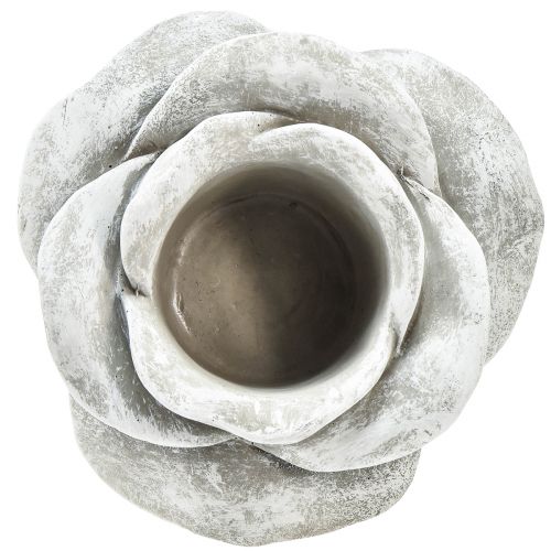 Artículo Portavelas de cerámica rosa para decoración de tumbas, decoración de mesa, grande Ø17cm H9cm