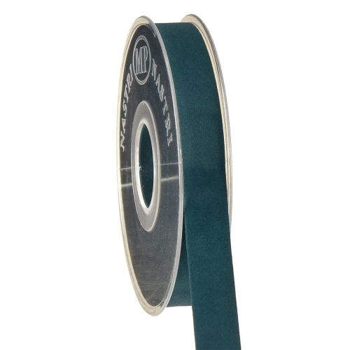 Artículo Cinta de terciopelo azul, cinta de joyería, cinta de regalo azul, 15 mm, 7 m