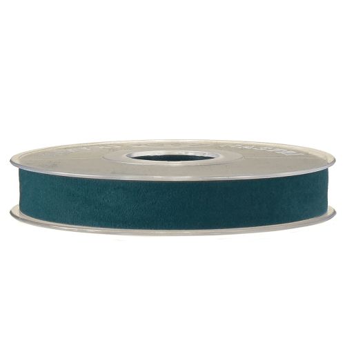Artículo Cinta de terciopelo azul, cinta de joyería, cinta de regalo azul, 15 mm, 7 m