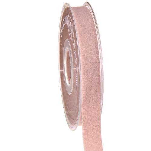 Artículo Cinta de terciopelo rosa, cinta para joyería, cinta para regalo, 15 mm, 7 m