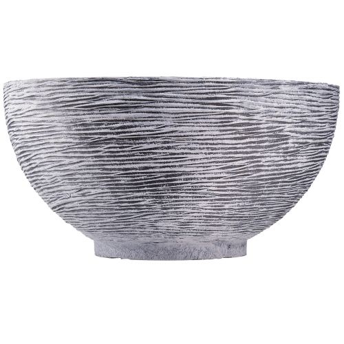 Artículo Cuenco redondo para plantar gris negro Ø45cm H22,5cm