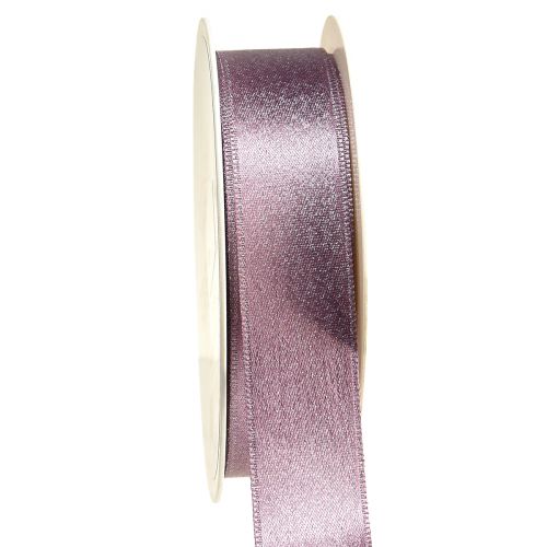 Cinta decorativa, cinta brillante, color rosa, ancho 25 mm, largo 20 m