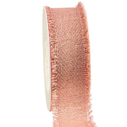 Cinta para joyería cinta decorativa cinta con flecos oro rosa A40mm L15m
