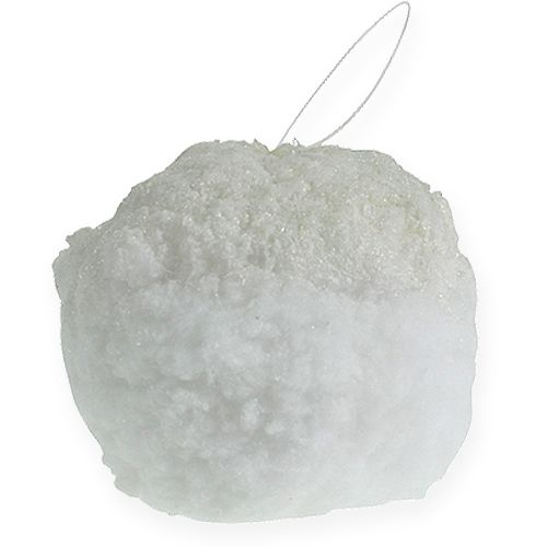 Floristik24 Bola de nieve con brillo blanco 25 cm