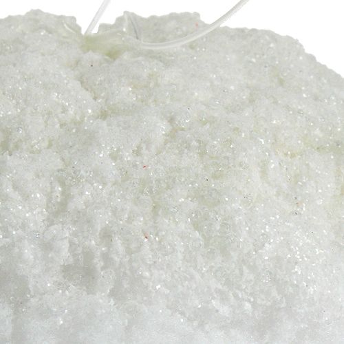 Floristik24 Bola de nieve con brillo blanco 25 cm