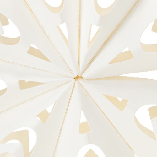 Artículo Adornos navideños de copos de nieve de papel, blancos, 15 cm, 4 piezas