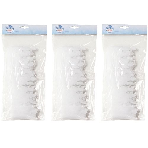 Artículo Guirnalda de carámbanos de forro polar blanco o purpurina 9×200cm 6ud