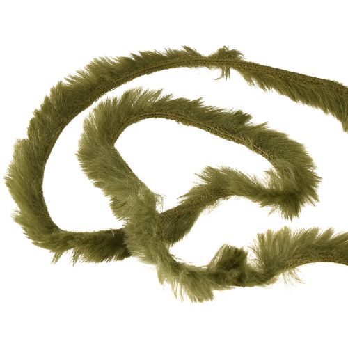 Artículo Cordón de piel sintética verde - cordón decorativo esponjoso 50g 30m
