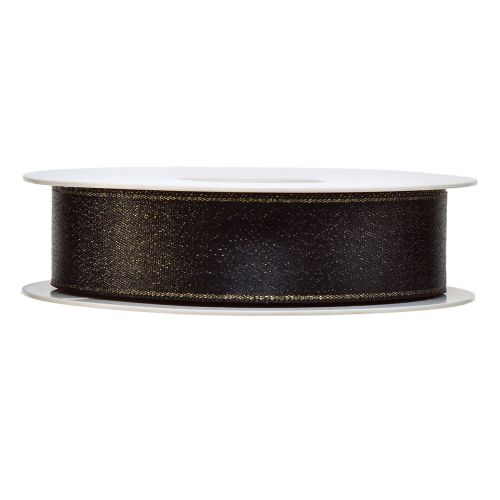 Artículo Cinta negra cinta para joyería con brillo dorado A25mm L20m