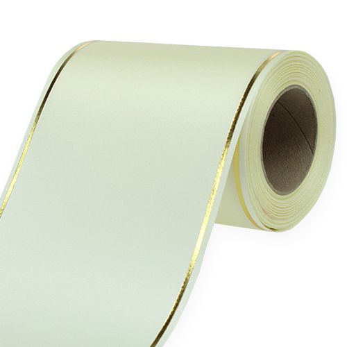 Guirnalda cinta color crema impresión por ordenador 125mm 25m