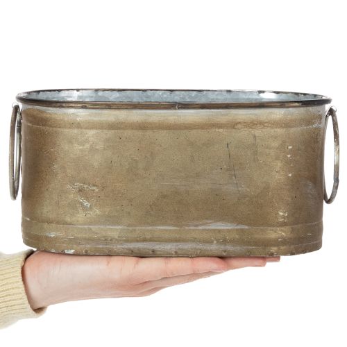 Artículo Conjunto de macetas y tinas de metal, estilo retro vintage, L22,5cm/27cm/31cm