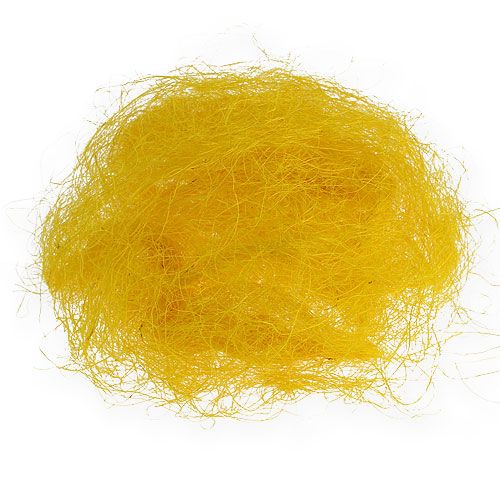 Floristik24 Decoración primavera, sisal amarillo, lana de sisal 300g