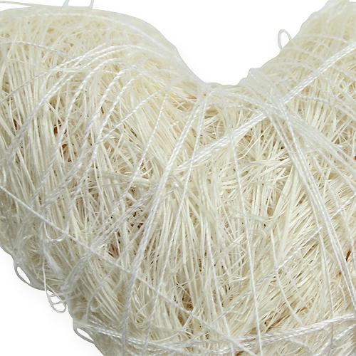 Floristik24 Corazón de sisal en el palo 6cm blanco 36pcs