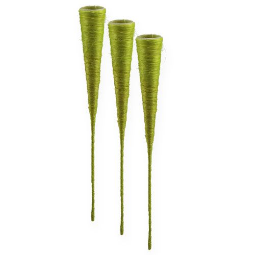 Floristik24 Bolsa de sisal verde claro Ø4,5cm L60cm 5pcs