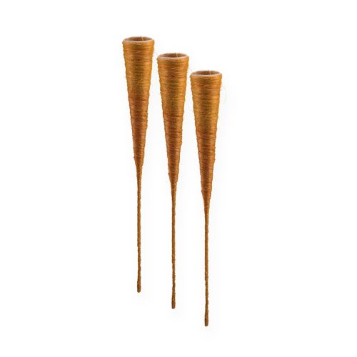 Floristik24 Bolsa de sisal naranja Ø3,5cm L40cm 5ud
