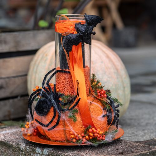 Artículo Figuras de araña y murciélago negras de 10 cm y 14 cm, 3 piezas