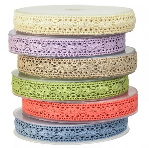 Artículo Cinta de encaje cinta para joyería varios colores A18mm L20m
