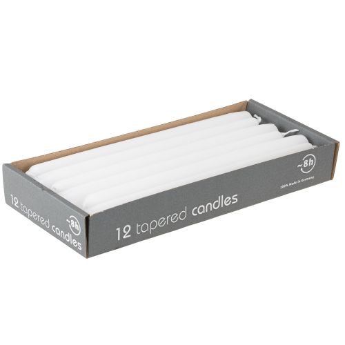 Artículo Velas cónicas 250/23 velas blancas 12 piezas