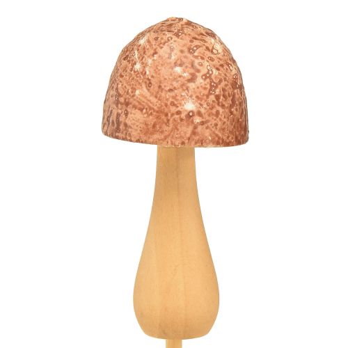 Artículo Tapón de flores en forma de seta, tapón decorativo de madera marrón Ø2,5cm 8 piezas