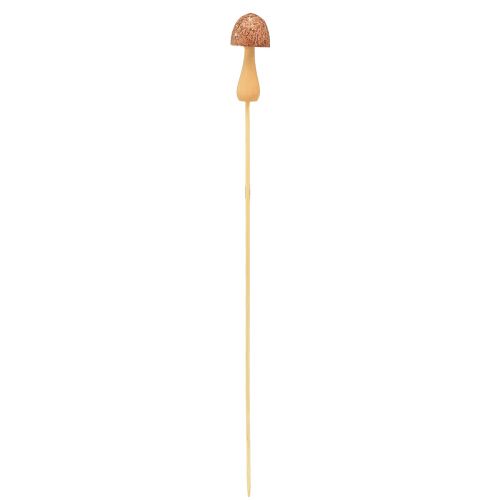 Artículo Tapón de flores en forma de seta, tapón decorativo de madera marrón Ø2,5cm 8 piezas