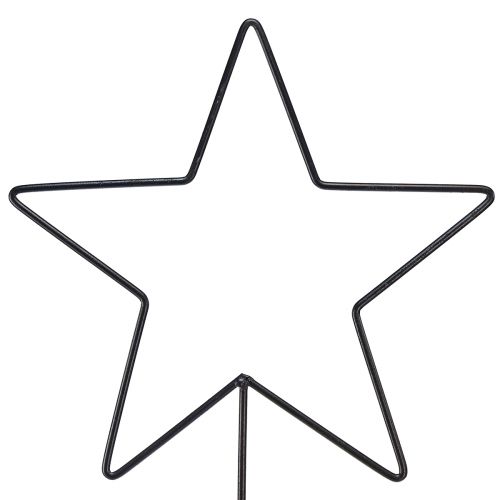 Artículo Grandes decoraciones de estrellas sobre una base de madera natural - negro, 60 cm - decoración elegante de la habitación 30x10x60cm 2ud