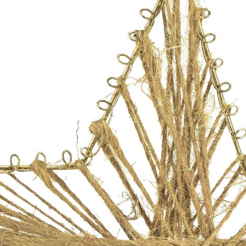 Artículo Estrella envuelta en yute decoración navideña rústica 20cm 4ud