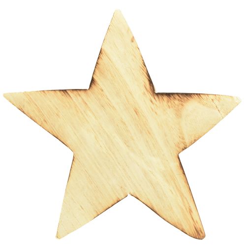 Artículo Estrella decorativa rústica de madera - aspecto de madera natural, 20x7 cm - decoración versátil de la habitación