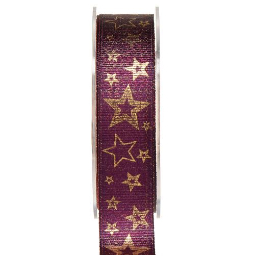 Artículo Cinta De Estrellas Cinta Navideña Glamour Dorado Púrpura W25mm L15m