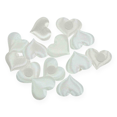 Floristik24 Decoración de corazón blanco 28x32mm 100pcs