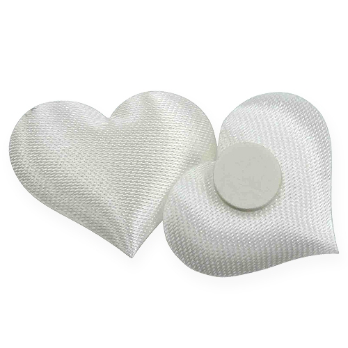 Floristik24 Decoración de corazón blanco 28x32mm 100pcs