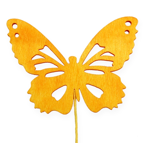 Floristik24 Mariposas decorativas en alambre 3 colores 8cm 18 piezas