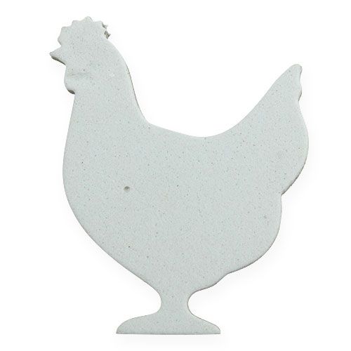 Artículo Espolvorear decoración Pascua pollo, conejo blanco 4cm 96p