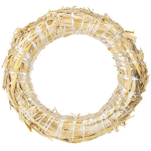 Corona de paja en blanco pequeña corona de paja 15cm 3cm 10 piezas