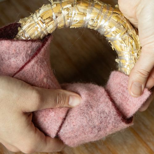 Artículo Corona de paja sin pintar, corona pequeña de paja de 15 cm x 3 cm, 10 unidades