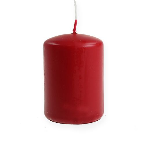 Velas de pilar velas rojas H70mm Ø50mm 12ud