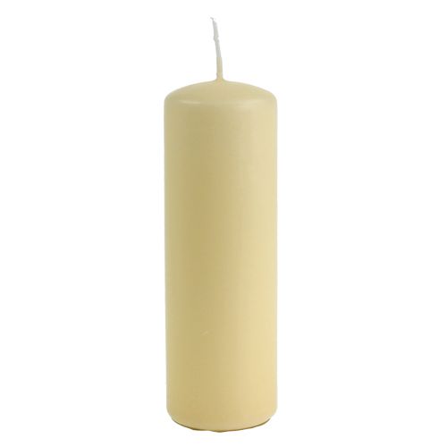 Velas de pilar crema Velas H145mm Ø50mm crema 12ud