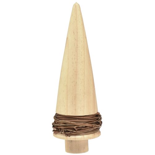 Artículo Árbol de Navidad madera natural decoración de mesa Navidad H18cm 2 piezas